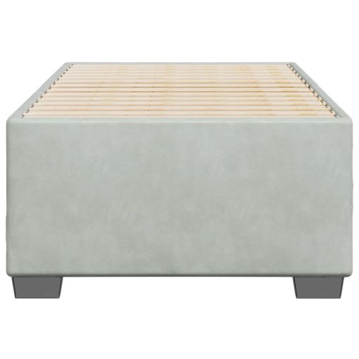 Giroletto Senza Materasso Grigio Chiaro 90x190 Cm Velluto - Image 4
