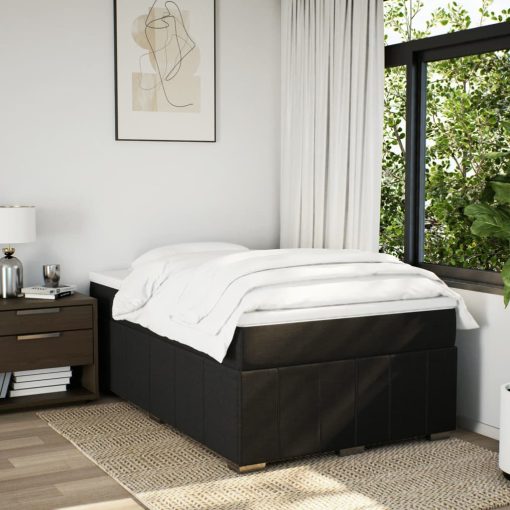 Giroletto A Molle Con Materasso Nero 120x190 Cm In Tessuto - Image 3