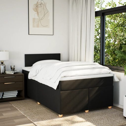 Giroletto A Molle Con Materasso Nero 120x190 Cm In Tessuto - Image 3