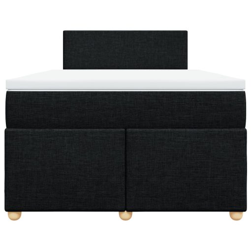 Giroletto A Molle Con Materasso Nero 120x190 Cm In Tessuto - Image 4