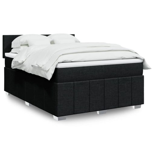 Giroletto A Molle Con Materasso Nero 140x190 Cm In Tessuto