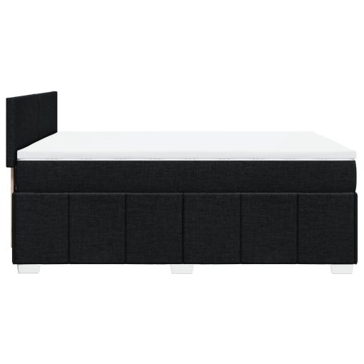 Giroletto A Molle Con Materasso Nero 140x190 Cm In Tessuto - Image 5