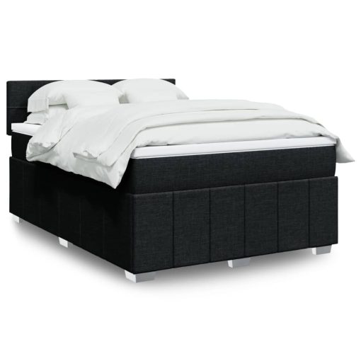 Giroletto A Molle Con Materasso Nero 140x190 Cm In Tessuto