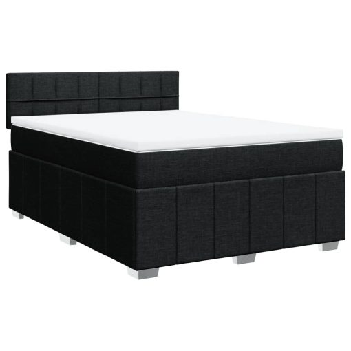Giroletto A Molle Con Materasso Nero 140x190 Cm In Tessuto - Image 2
