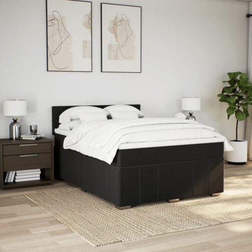 Giroletto A Molle Con Materasso Nero 140x190 Cm In Tessuto - Image 3