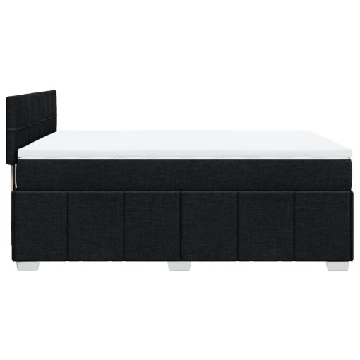 Giroletto A Molle Con Materasso Nero 140x190 Cm In Tessuto - Image 5