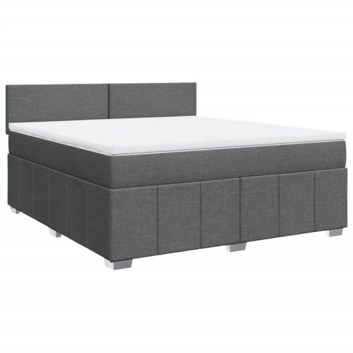 Giroletto A Molle Con Materasso Grigio Scuro 180x200 Cm Tessuto - Image 2