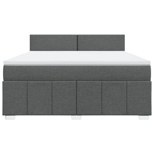 Giroletto A Molle Con Materasso Grigio Scuro 180x200 Cm Tessuto - Image 4