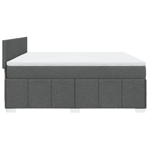 Giroletto A Molle Con Materasso Grigio Scuro 180x200 Cm Tessuto - Image 5