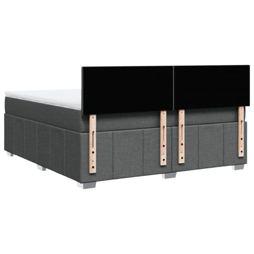Giroletto A Molle Con Materasso Grigio Scuro 180x200 Cm Tessuto - Image 6