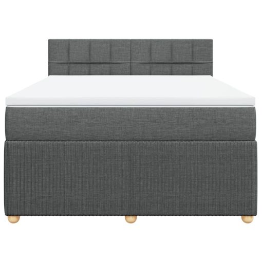 Giroletto A Molle Con Materasso Grigio Scuro 140x200cm Tessuto - Image 4