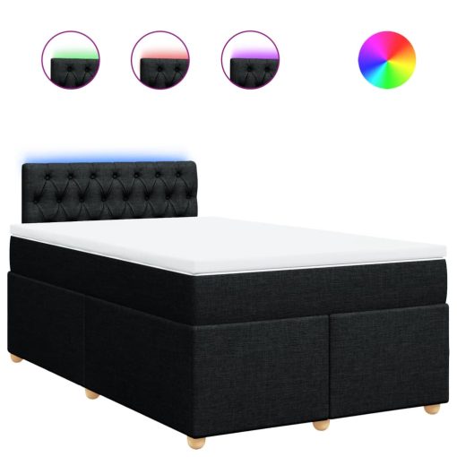 Giroletto A Molle Con Materasso Nero 120x190 Cm In Tessuto - Image 2