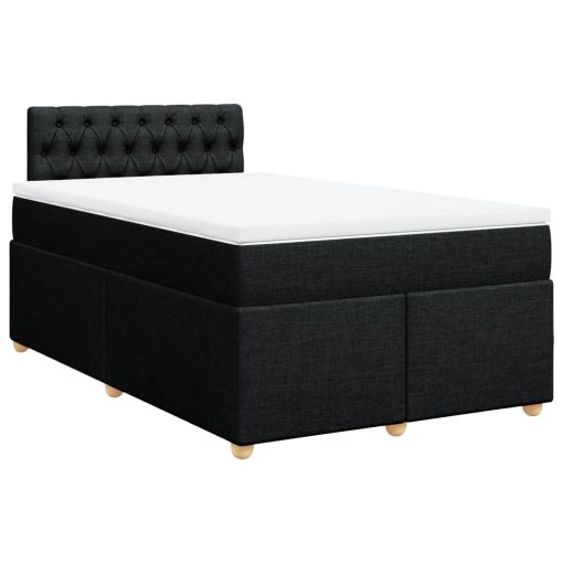 Giroletto A Molle Con Materasso Nero 120x190 Cm In Tessuto - Image 3