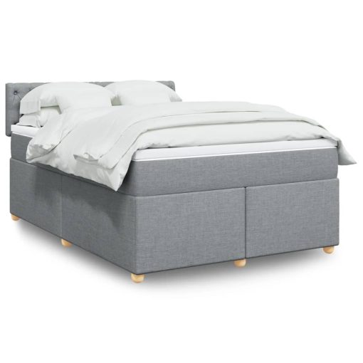 Giroletto A Molle Con Materasso Grigio Chiaro 160x200cm Tessuto