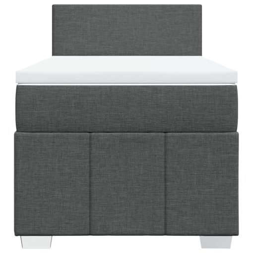 Giroletto A Molle Con Materasso Grigio Scuro 80x200 Cm Tessuto - Image 6