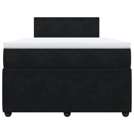 Giroletto A Molle Con Materasso Nero 120x200 Cm In Velluto - Image 6