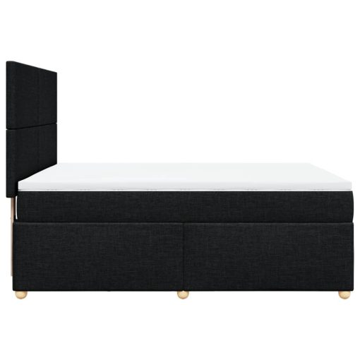 Giroletto A Molle Con Materasso Nero 140x190 Cm In Tessuto - Image 5