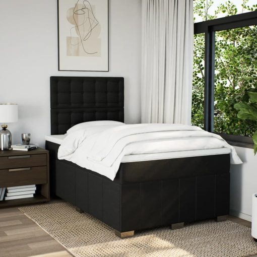 Giroletto A Molle Con Materasso Nero 120x200 Cm In Tessuto - Image 3