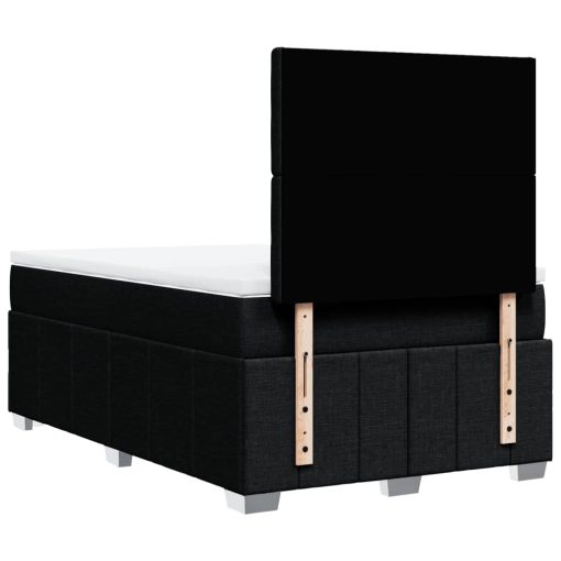 Giroletto A Molle Con Materasso Nero 120x200 Cm In Tessuto - Image 6