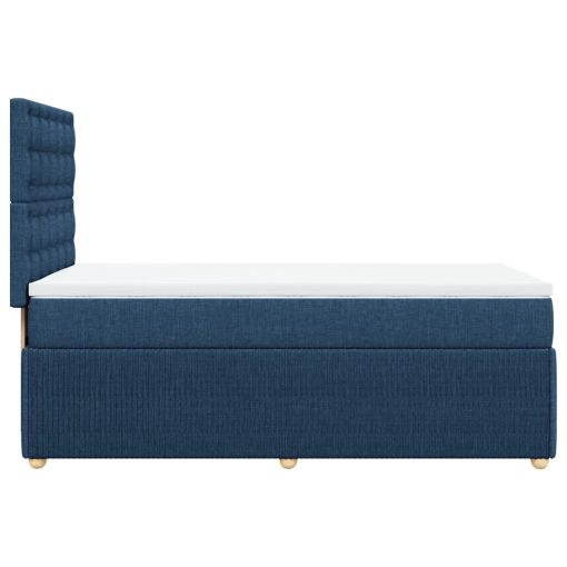 Giroletto A Molle Con Materasso Blu 90x200 Cm Intessuto - Image 5