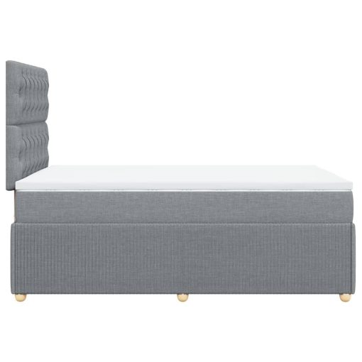 Giroletto A Molle Con Materasso Grigio Chiaro 120x200cm Tessuto - Image 5