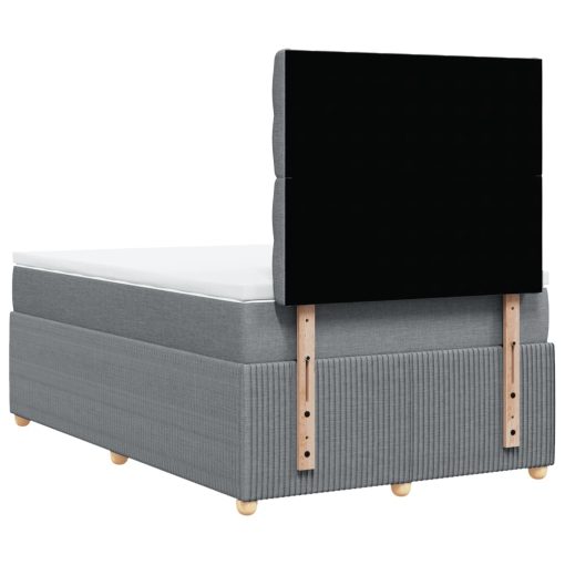 Giroletto A Molle Con Materasso Grigio Chiaro 120x200cm Tessuto - Image 6