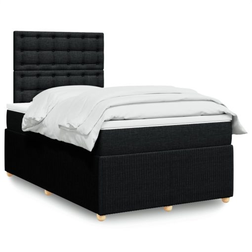Giroletto A Molle Con Materasso Nero 120x200 Cm In Tessuto