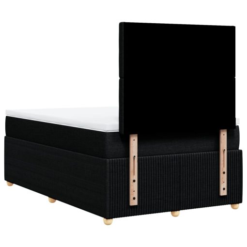 Giroletto A Molle Con Materasso Nero 120x200 Cm In Tessuto - Image 6