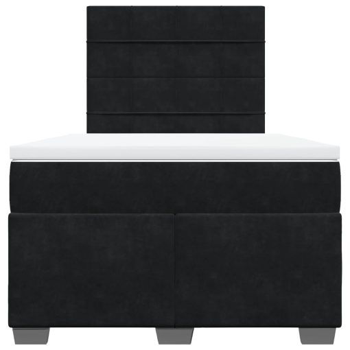 Giroletto A Molle Con Materasso Nero 120x200 Cm In Velluto - Image 6