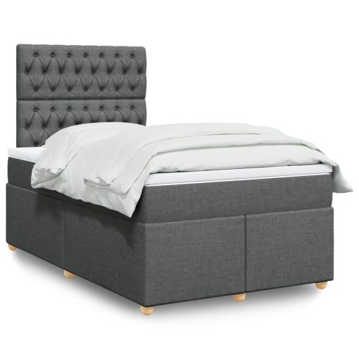Giroletto A Molle Con Materasso Grigio Scuro 120x200 Cm Tessuto