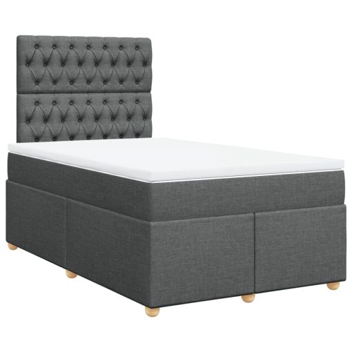Giroletto A Molle Con Materasso Grigio Scuro 120x200 Cm Tessuto - Image 3