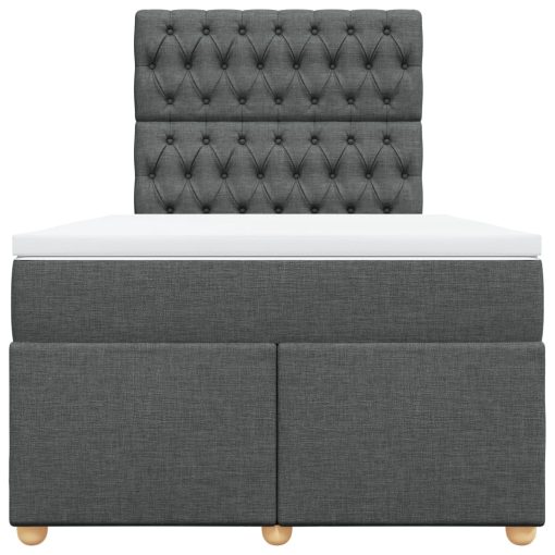 Giroletto A Molle Con Materasso Grigio Scuro 120x200 Cm Tessuto - Image 6