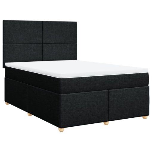 Giroletto A Molle Con Materasso Nero 140x190 Cm In Tessuto - Image 3