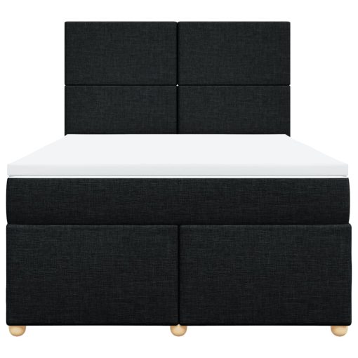 Giroletto A Molle Con Materasso Nero 140x190 Cm In Tessuto - Image 6