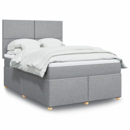 Giroletto A Molle Con Materasso Grigio Chiaro 160x200cm Tessuto