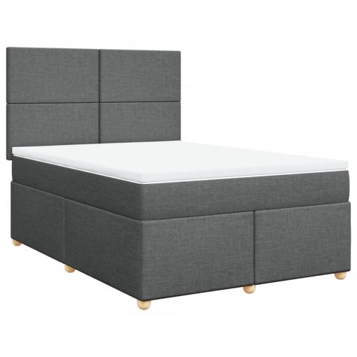 Giroletto A Molle Con Materasso Grigio Scuro 160x200 Cm Tessuto - Image 3