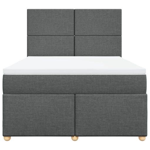 Giroletto A Molle Con Materasso Grigio Scuro 160x200 Cm Tessuto - Image 6
