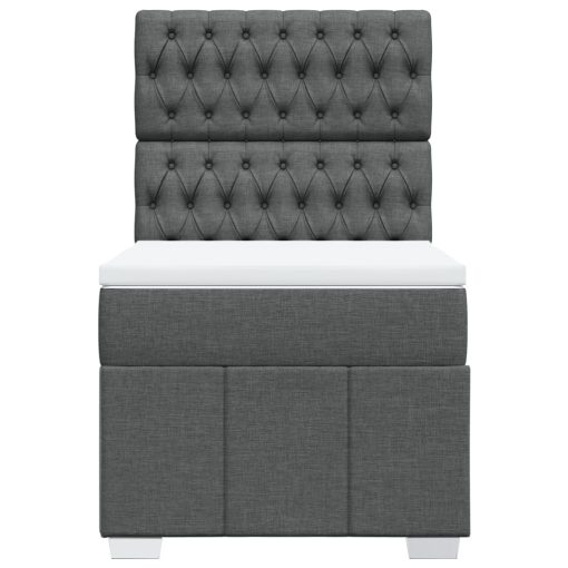 Giroletto A Molle Con Materasso Grigio Scuro 90x190 Cm Tessuto - Image 6
