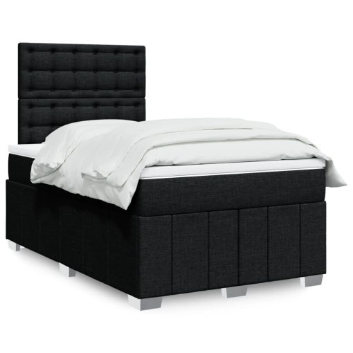 Giroletto A Molle Con Materasso Nero 120x190 Cm In Tessuto