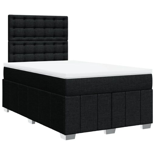 Giroletto A Molle Con Materasso Nero 120x190 Cm In Tessuto - Image 3