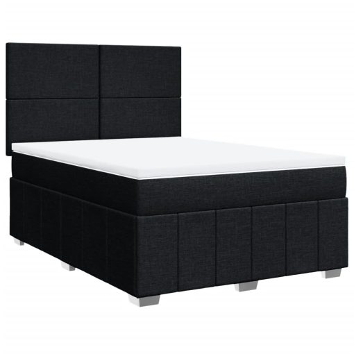 Giroletto A Molle Con Materasso Nero 140x190 Cm In Tessuto - Image 3
