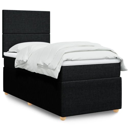 Giroletto A Molle Con Materasso Nero 80x200 Cm Intessuto