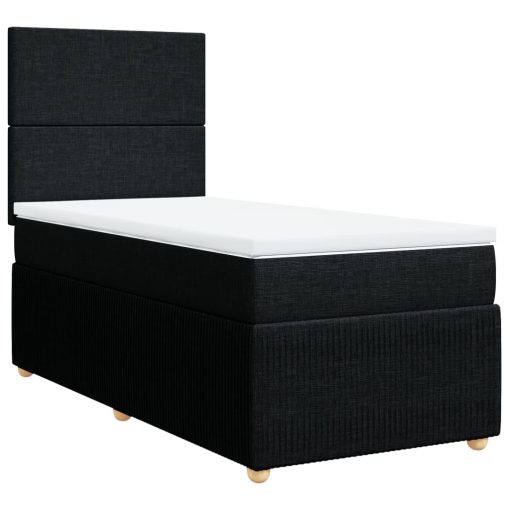 Giroletto A Molle Con Materasso Nero 80x200 Cm Intessuto - Image 3