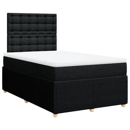 Giroletto A Molle Con Materasso Nero 120x190 Cm In Tessuto - Image 3