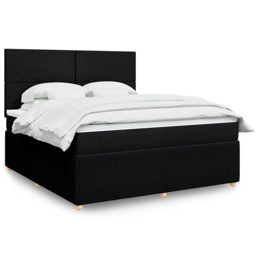 Giroletto A Molle Con Materasso Nero 180x200 Cm In Tessuto