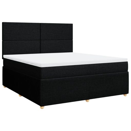 Giroletto A Molle Con Materasso Nero 180x200 Cm In Tessuto - Image 3