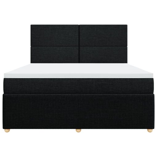 Giroletto A Molle Con Materasso Nero 180x200 Cm In Tessuto - Image 6