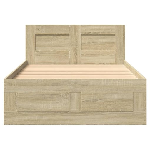 Giroletto Con Testiera Rovere Sonoma 90x200cm Legno Multistrato - Image 5