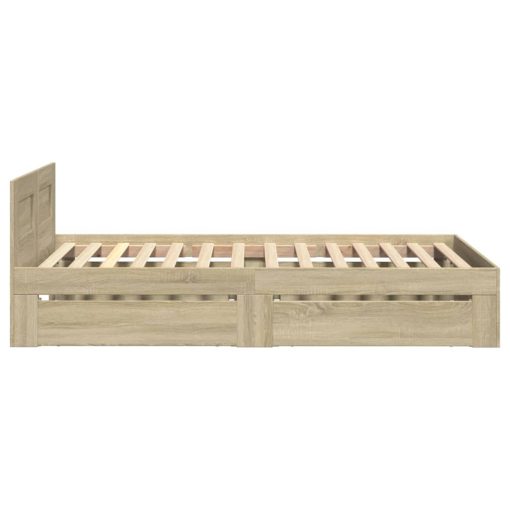 Giroletto Con Testiera Rovere Sonoma 90x200cm Legno Multistrato - Image 6