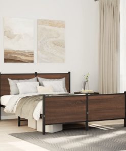 Giroletto Senza Materaso In Metallo Rovere Marrone 180x200 cm